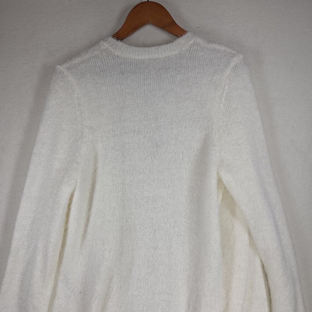 Vtg Fresh Cardigan White Womens XL Kimono Woven Lagenlook Cottagecore NWT - Picture 10 of 10